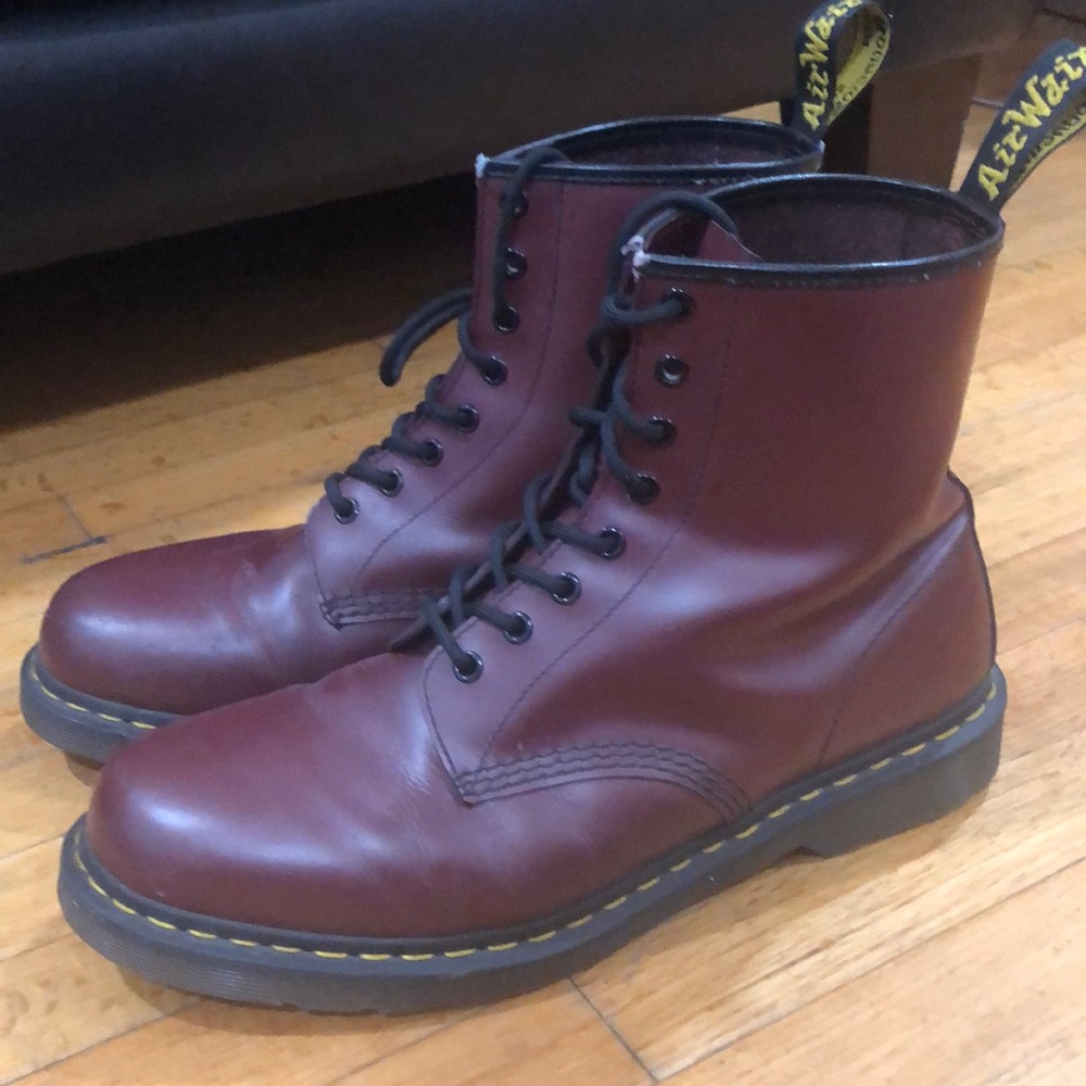Doc Marten - 1460 Smooth cherry red Leather Lace up Boots